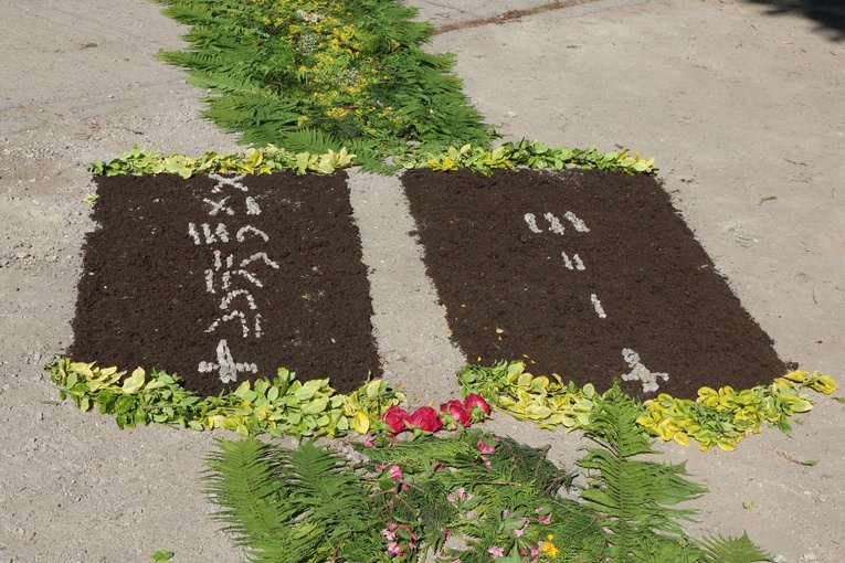 Boże Ciało 2021 w parafii św. Jadwigi na Kozanowie - piękne dywany