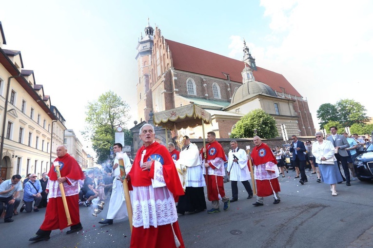 Procesja eucharystyczna w parafii Bożego Ciała w Krakowie 2021