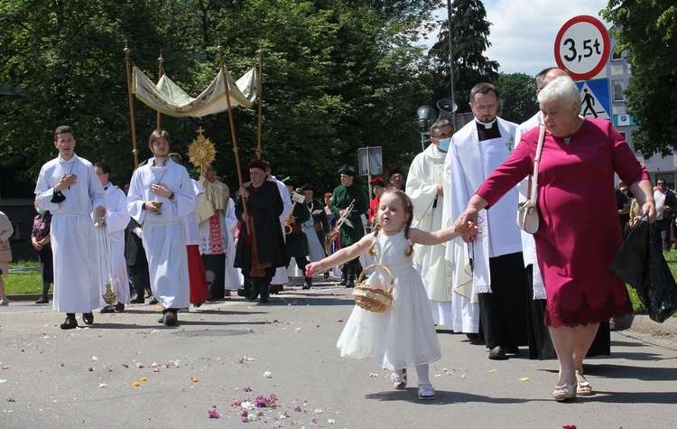 Procesja Bożego Ciała w Żywcu.