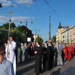 Procesja eucharystyczna w parafii Świętego Krzyża w Krakowie 2021