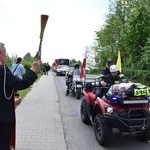 Motocykliści i strażacy na Drodze Papieskiej