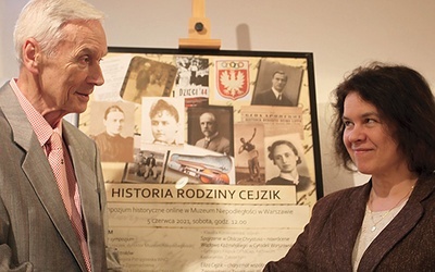 Jerzy Mirecki i dr Monika Waluś podczas sesji w Muzeum Niepodległości w Warszawie.