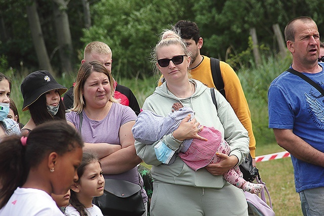 ▲	Na spotkanie pod chmurką przybyli cudzoziemcy m.in. z Kołobrzegu.