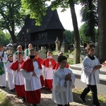 Lipnica Murowana. Poświęcenie figury Frasobliwego