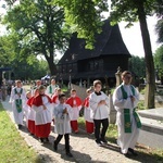 Lipnica Murowana. Poświęcenie figury Frasobliwego