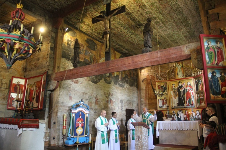 Lipnica Murowana. Poświęcenie figury Frasobliwego