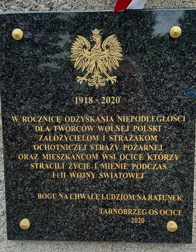 Tarnobrzeg-Ocice. Na pamiątkę mieszkańców i strażaków