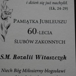 Diamentowy jubileusz s. Rozalii Witaszczyk