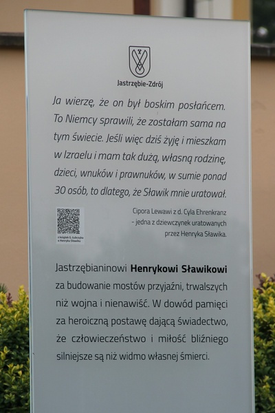 Henryk Sławik ma pomnik w Szerokiej