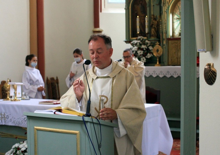 Poświęcenie muszli św. Jakuba w Jakubowicach