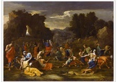 Nicolas Poussin
Zbieranie manny na pustyni 
olej na płótnie 
1637–1639
Luwr, Paryż