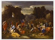 Nicolas Poussin
Zbieranie manny na pustyni 
olej na płótnie 
1637–1639
Luwr, Paryż