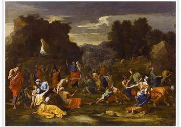 Nicolas Poussin
Zbieranie manny na pustyni 
olej na płótnie 
1637–1639
Luwr, Paryż