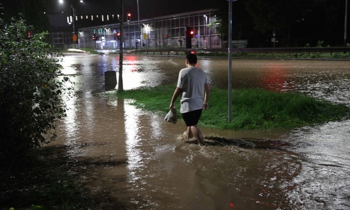 Potężne ulewy w Małopolsce