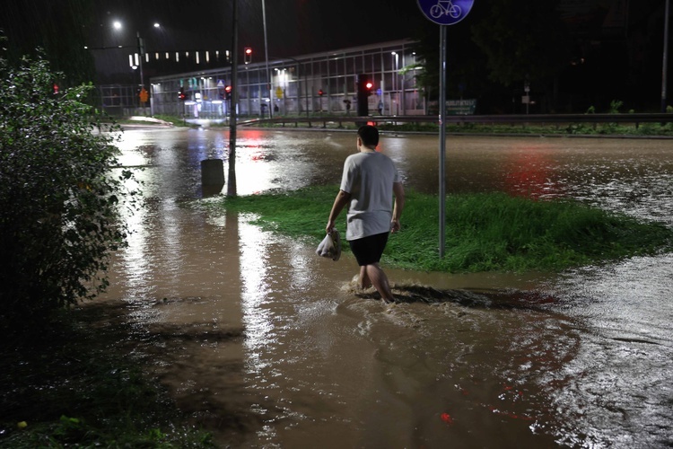 Potężne ulewy w Małopolsce