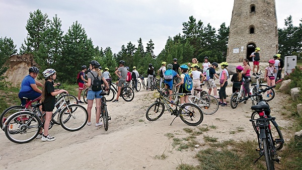 Podczas rajdu rowerowego w Józefowie na Roztoczu.