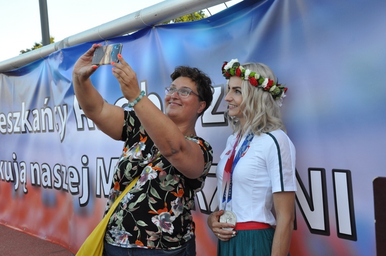 Powitanie Justyny Święty-Ersetic w Raciborzu