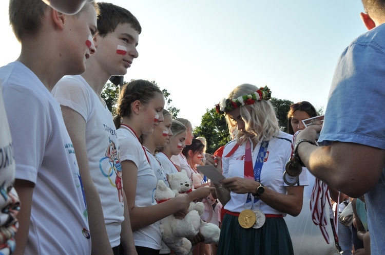 Powitanie Justyny Święty-Ersetic w Raciborzu