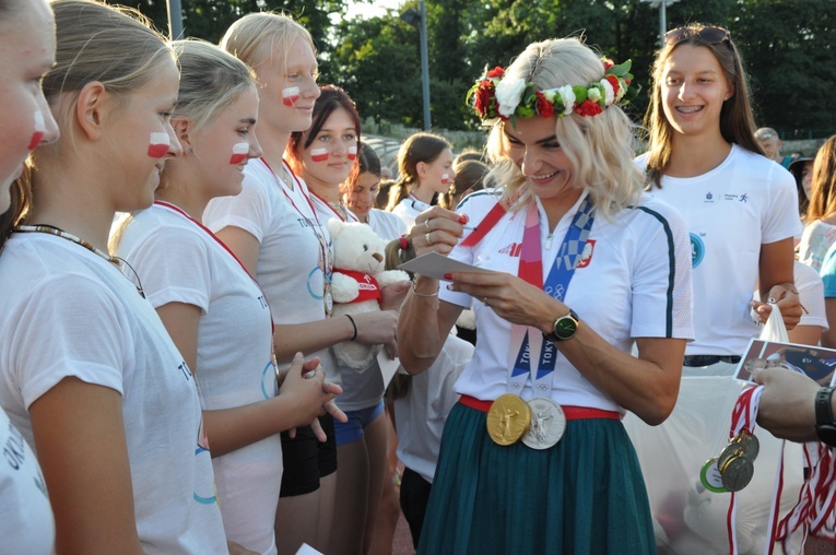 Powitanie Justyny Święty-Ersetic w Raciborzu