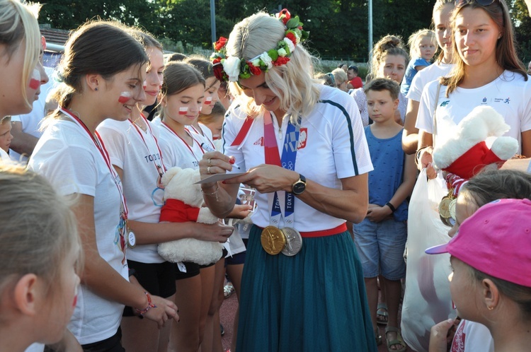 Powitanie Justyny Święty-Ersetic w Raciborzu