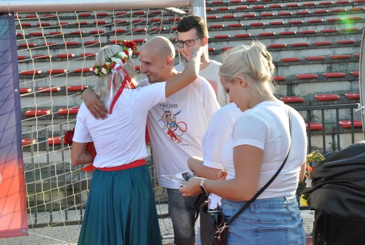 Powitanie Justyny Święty-Ersetic w Raciborzu