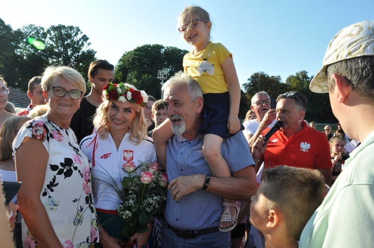 Powitanie Justyny Święty-Ersetic w Raciborzu