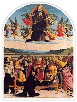 Nicola Filotesio zwany Cola dell’AmatriceZaśnięcie i wniebowzięcie Maryiolej na desce, 1515–1516Muzea Kapitolińskie, Rzym