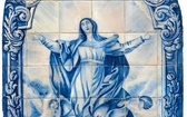 Wniebowzięcie na płytkach azulejos w Vila Franca do Campo na wyspie São Miguel (Azory).