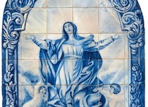 Wniebowzięcie na płytkach azulejos w Vila Franca do Campo na wyspie São Miguel (Azory).