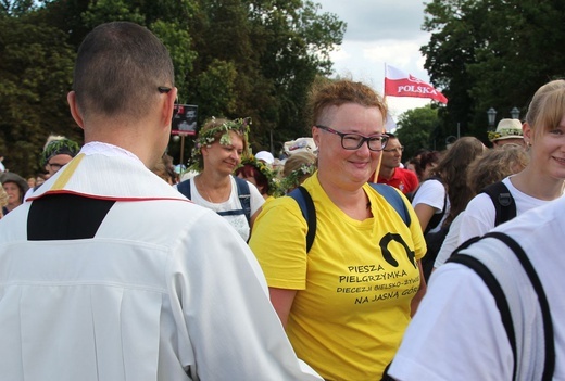 Powitanie 30. Pieszej Pielgrzymki Diecezji Bielsko-Żywieckiej na Jasnej Górze - 2021