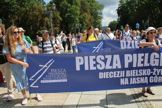 Powitanie 30. Pieszej Pielgrzymki Diecezji Bielsko-Żywieckiej na Jasnej Górze - 2021