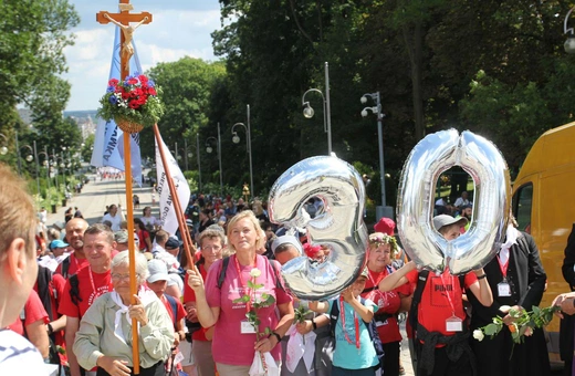 Powitanie 30. Cieszyńskiej Pieszej Pielgrzymki na Jasnej Górze - 2021