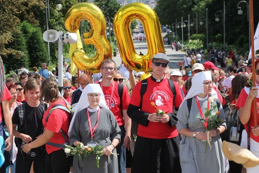 Powitanie 30. Cieszyńskiej Pieszej Pielgrzymki na Jasnej Górze - 2021