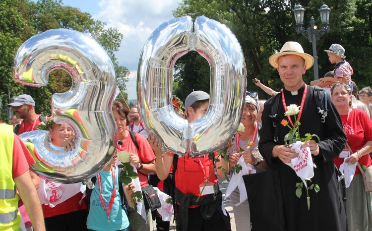 Powitanie 30. Cieszyńskiej Pieszej Pielgrzymki na Jasnej Górze - 2021