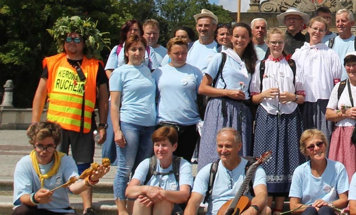 Powitanie pieszej pielgrzymki z Istebnej na Jasnej Górze - 2021