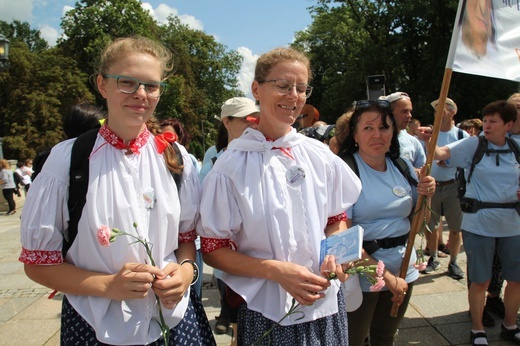 Powitanie pieszej pielgrzymki z Istebnej na Jasnej Górze - 2021