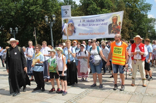 Powitanie pieszej pielgrzymki z Istebnej na Jasnej Górze - 2021
