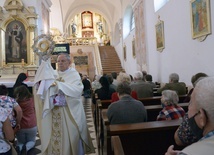 Biskup Tomasik udzielił błogosławieństwa Najświętszym Sakramentem "na sposób lurdzki".