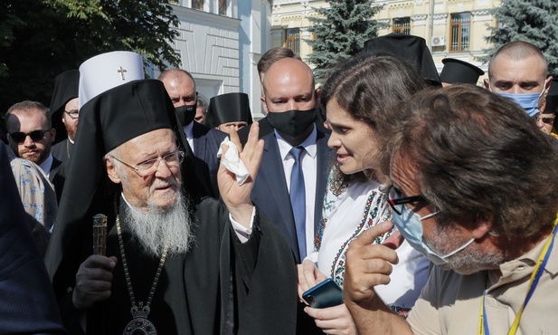 Bratłomiej I podczas spotkania z mieszkańcami Kijowa