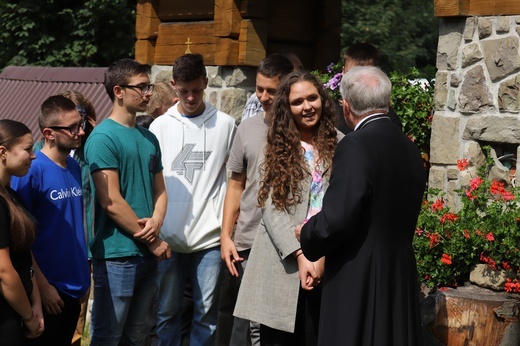 Powitanie symboli ŚDM na Śnieżnicy