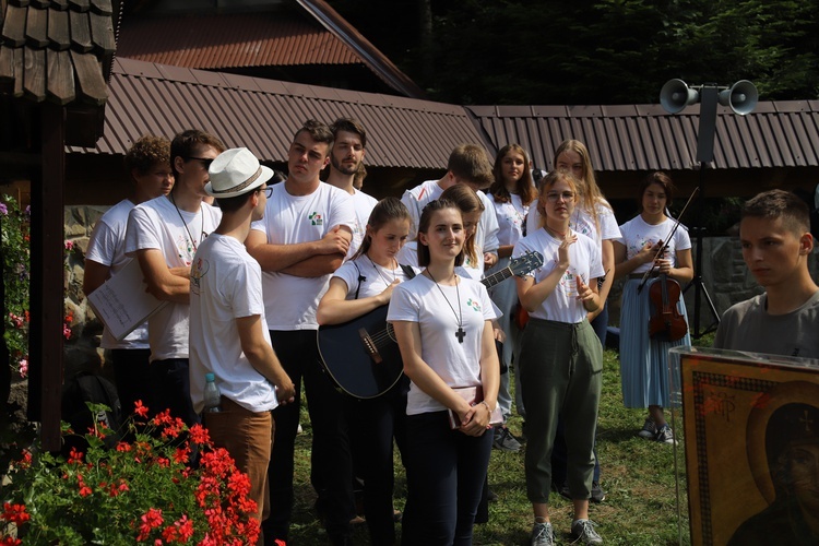 Powitanie symboli ŚDM na Śnieżnicy