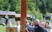 Powitanie symboli ŚDM na Śnieżnicy