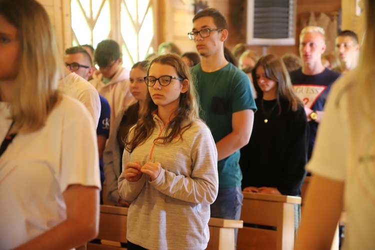 Powitanie symboli ŚDM na Śnieżnicy