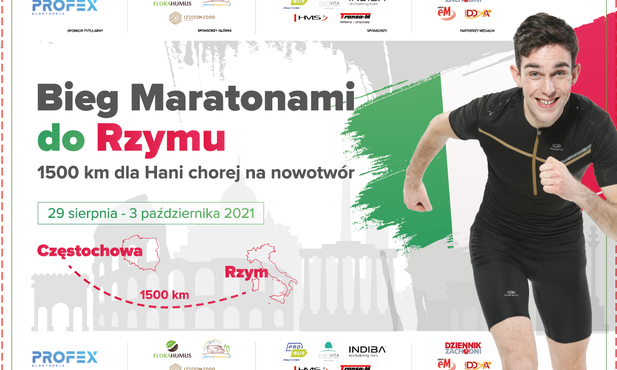 Tomasz Sobania pobiegnie z Częstochowy do Rzymu i pomoże małej Hanii