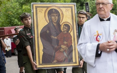 Symbole ŚDM na krótkim przystanku w Koszalinie