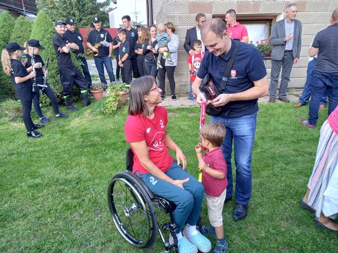 Powitanie Renaty Kałuży, brązowej medalistki z Tokio