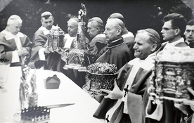 Prymas Tysiąclecia i przyszły papież 8 maja 1966 r. na Skałce, w trakcie uroczystości ku czci św. Stanisława