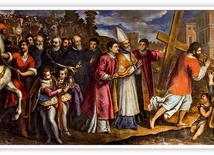 Jacopo Negretti 
znany jako Palma młodszy
Cesarz Herakliusz wnosi Święty Krzyż do Jerozolimy 
olej na płótnie, ok. 1620
kościół Santa Maria Assunta, Wenecja