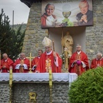 Ochotnica Dolna. Poświęcenie placu pod budowę nowego kościoła