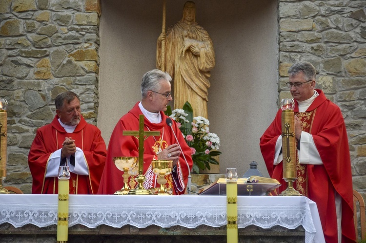 Ochotnica Dolna. Poświęcenie placu pod budowę nowego kościoła